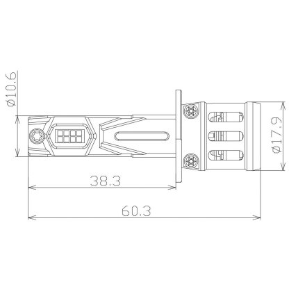 LED H1 bílá, 9-18V, 4600LM