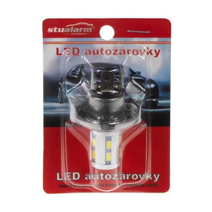 LED H4 bílá, 10-30V, 12SMD 5630 + 3W