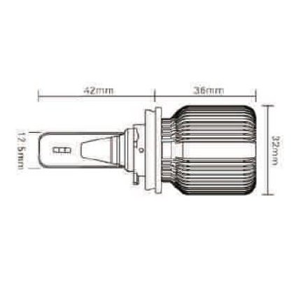 LED H7 bílá, 9-32V, 4000LM