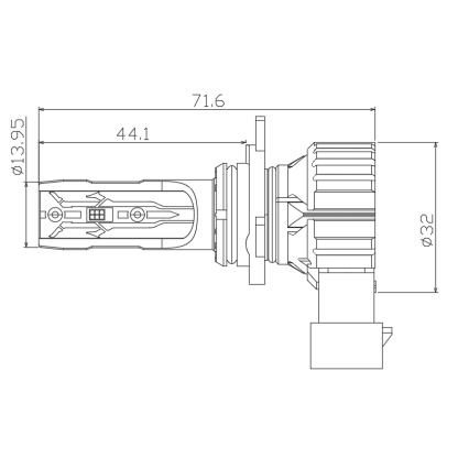 LED HIR2 (9012) bílá, 9-18V, 4000LM
