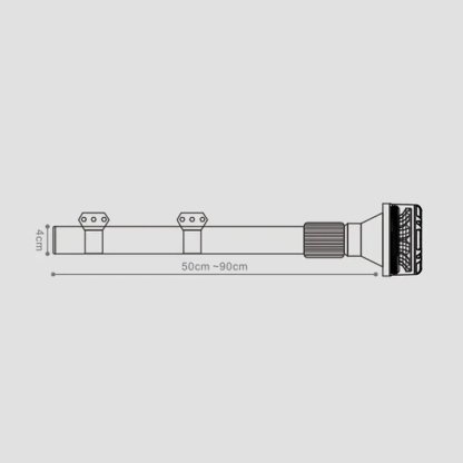 LED maják, 12-24V, 12x3W modrý s teleskopickou tyčí na motocykl, ECE R10