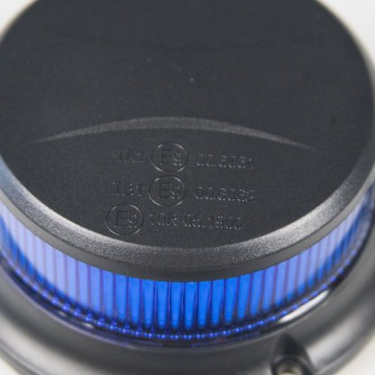 LED maják, 12-24V, 18x1W modrý, pevná montáž, ECE R65 R10