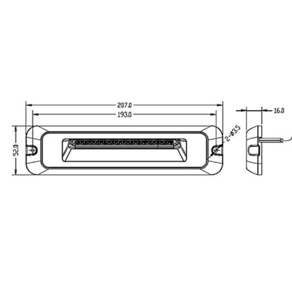 LED osvětlení interiéru/exteriéru, 10-30V, 15W, ECE R10, IP67, bílé