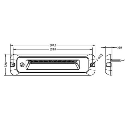 LED osvětlení interiéru/exteriéru, 10-30V, 15W, ECE R10, IP67, dotykové