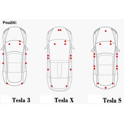 LED osvětlení interiéru/exteriéru Tesla