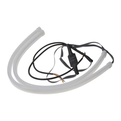 LED pásek, dynamické blinkry oranžová / poziční světla bílá, 45 cm