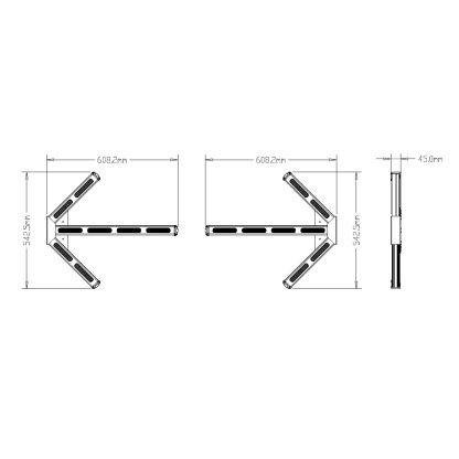 LED přídavné světla směrová 12-24V, 608mm, ECE R65