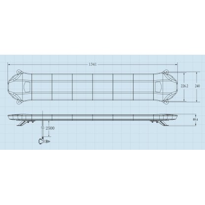LED rampa 1341mm, modro-červená, 12-24V