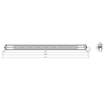 LED rampa, 180x3W, 1065mm, ECE R10