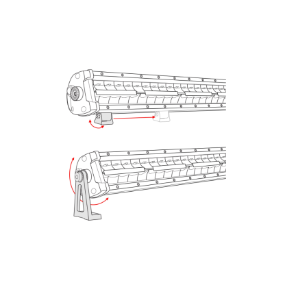 LED rampa s pozičním světlem, 40x3W, 570mm, ECE R10/R112/R7