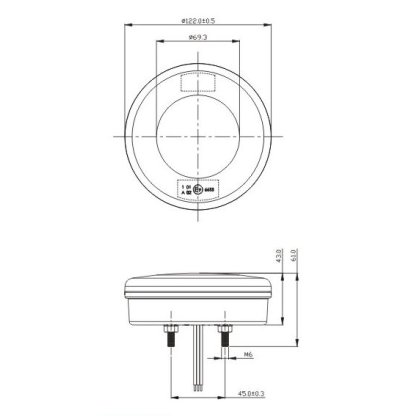 LED sdružená lampa zadní, 12-24V, ECE