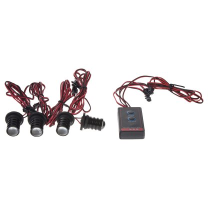 LED stroboskop červený 4ks 1W