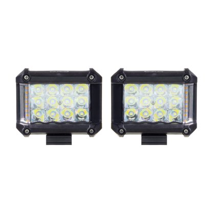 LED světla obdélníková bílé/oranžové, 19W, 19xLED, ECE R10, 2ks