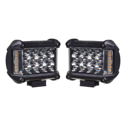 LED světla obdélníková bílé/oranžové, 19W, 19xLED, ECE R10, 2ks