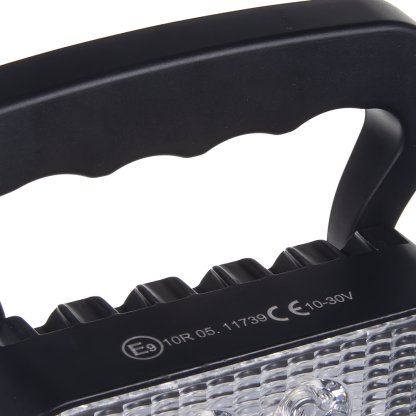 LED světlo hranaté, 9x3W, 110x110x35mm, vypínač, ECE R10