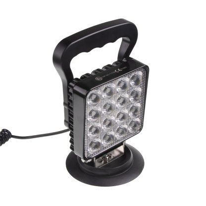 LED světlo hranaté, bílé, 16x3W, magnet, ECE R10