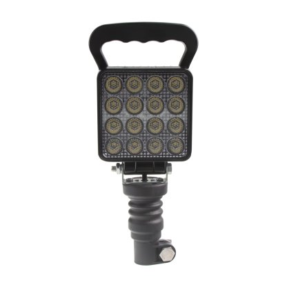 LED světlo hranaté, bílé, 16x3W, na hrot, ECE R10