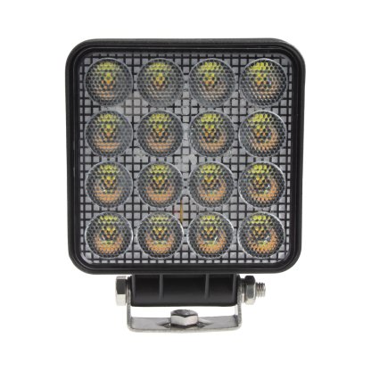 LED světlo hranaté, bílé/oranžové, 16x3W/16x1W, 117x117mm, ECE R10