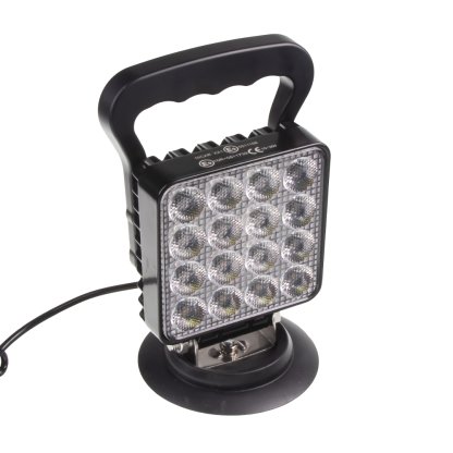 LED světlo hranaté, bílé/oranžové, 16x3W/16x1W, magnet, ECE R10