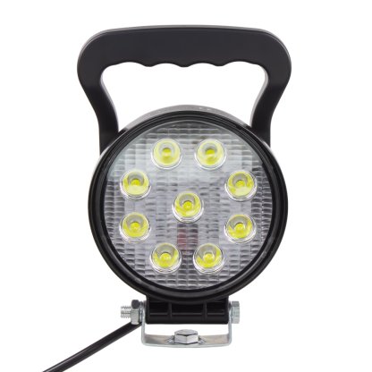 LED světlo kulaté, 9x3W, vypínač, ECE R10