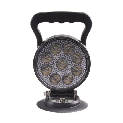 LED světlo kulaté, bílé, 9x3W, ø114mm, magnet, ECE R10