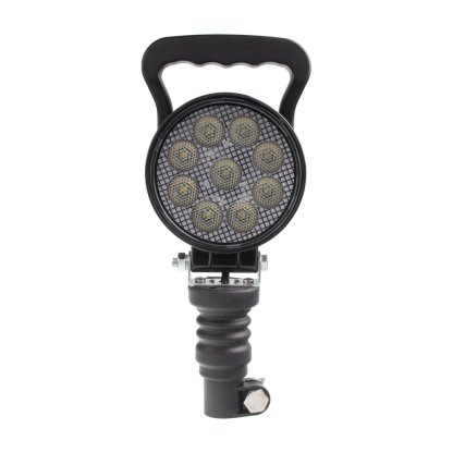 LED světlo kulaté, bílé 9x3W, ø114mm, na hrot, ECE R10