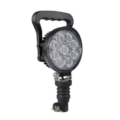 LED světlo kulaté, bílé 9x3W, ø114mm, na hrot, ECE R10