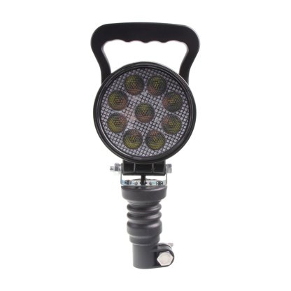 LED světlo kulaté, bílé/oranžové, 9x3W/9x1W, ø114mm, na hrot, ECE R10