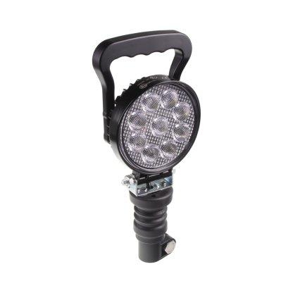 LED světlo kulaté, bílé/oranžové, 9x3W/9x1W, ø114mm, na hrot, ECE R10