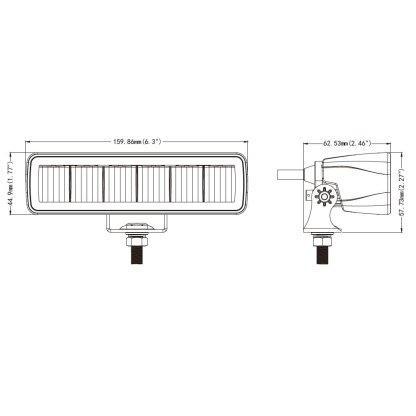 LED světlo obdélníkové, 18W, ECE R10
