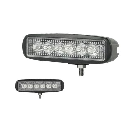 LED světlo obdélníkové, bílé/oranžové, 6x3W/6x1W, 160mm, ECE R10