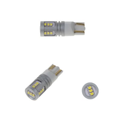 LED T10 bílá, 12/24V, 15LED/1W SMD