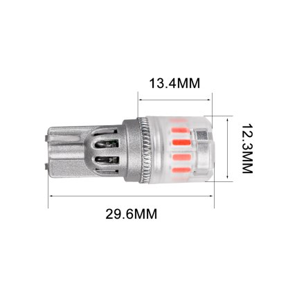 LED T10 červená, 12V, 13LED SMD