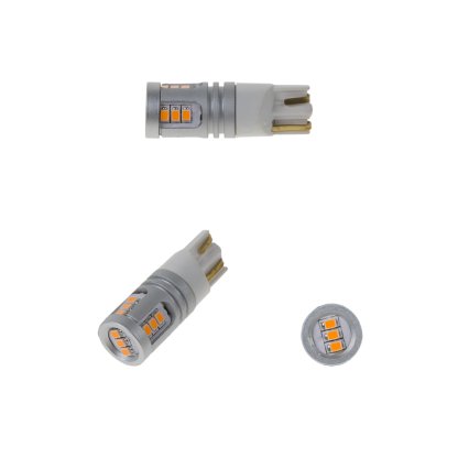 LED T10 oranžová, 12/24V, 15LED/1W SMD