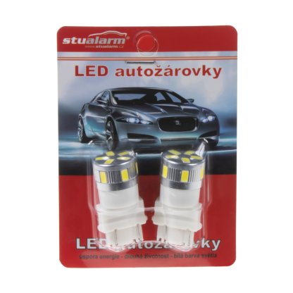 LED T20 (3157) bílá, 12-24V, 11LED/5730SMD