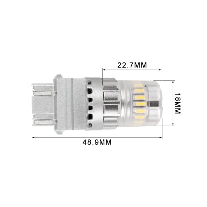 LED T20 (3157) bílá, 12V, 23LED SMD
