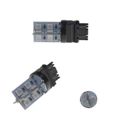 LED T20 (3157) červená 12V, 16LED/3SMD