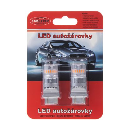 LED T20 (3157) oranžová, 12V, 23LED SMD