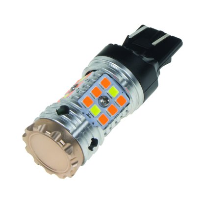LED T20 (7443) bílá/oranžová, CAN-Bus, 12V, 32LED/3030SMD