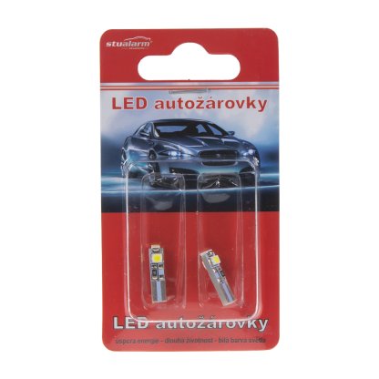 LED T5 bílá, 12V, 3LED/SMD