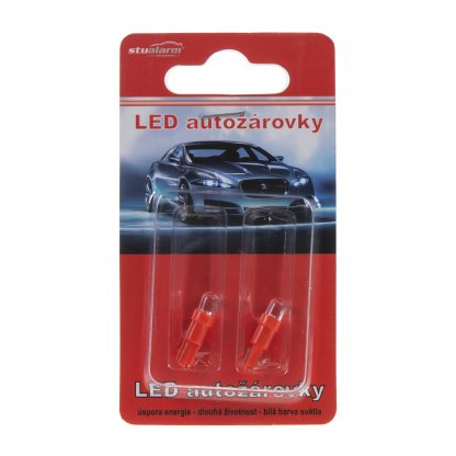 LED T5 červená, 12V, 1LED