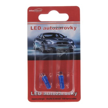 LED T5 modrá, 12V, 1LED