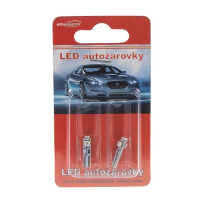 LED T5 modrá, 12V, 3LED/SMD