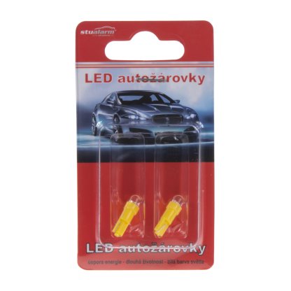 LED T5 žlutá, 12V, 1LED