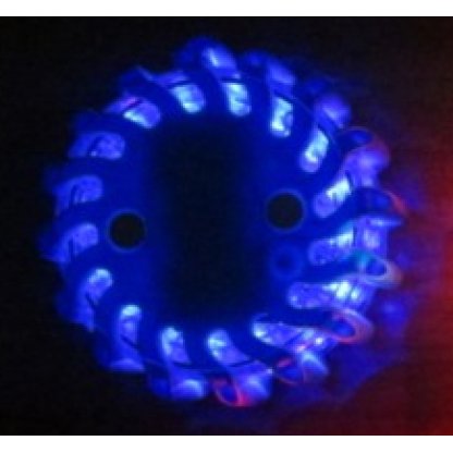 LED výstražné světlo 16LED, modré, set 6ks