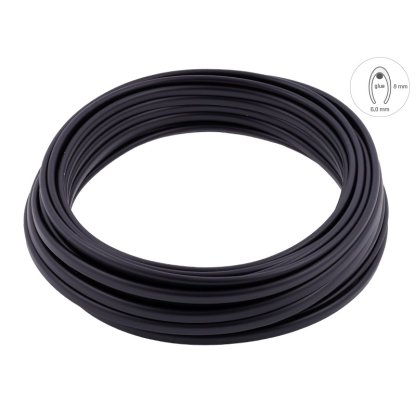Lemovka černá matná 15m na hranu dveří 5mm x 6mm x 15m 87816