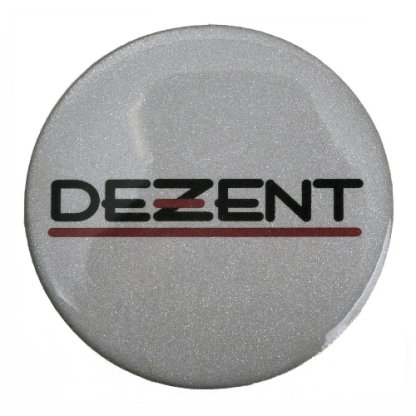 Logo (emblem) průměr 60mm Dezent plast stříbrné (ZT1000)