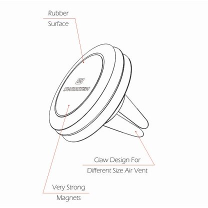 Magnetický držák mobilu do mřížky SWISSTEN S-GRIP M4, 45473