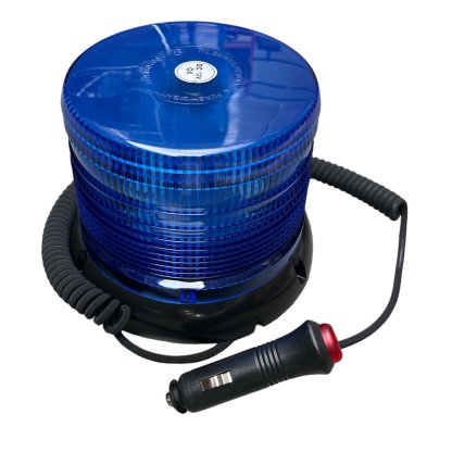 Maják 12V modrý 100 LED 2 funkce, WL 249/2
