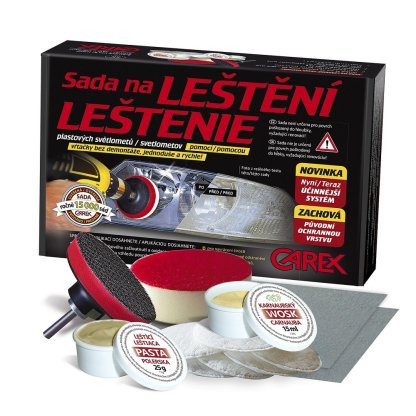 Malá sada na renovaci a leštění světlometů CAREX 04001